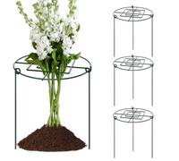 Cage pour de jardin - Ensemble de quatre pièces en fer vert, trente par quarante-cinq centimètres, piquets de cadre stabilisateur de fleurs d'extérieur | Système de soutien paysager étendu