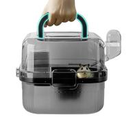 Cage Pour Gros Hamster - Porte-chinchilla Léger, Étui Pour Petits Animaux De Grande Capacité, Accessoires De Voyage | Boîte De Transport Hamster Hérisson Avec Poignée, Bouteille D'eau Pour Le Stockage