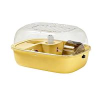 Cage pour habitat de hamster - Cage transparente pratique et portable qui peut être ouverte de 31 x 23,5 x 16 cm | Cage pour souris pour animaux de compagnie, maison pour hamster | Cage dorée de luxe