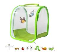 Cage pour habitat de papillons : cage d'urgence pour observation des insectes, chenilles, papillons monarques et coccinelles | Habitat de créatures réutilisable et portable de 9,84" pour exploration