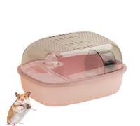 Cage pour hamster - 2 étages - Avec roue - Cage d'activité claire - Maison à plusieurs étages - Accessoires pour hamster - Terrarium pour l'intérieur, la maison, les voyages, l'appartement (rose)