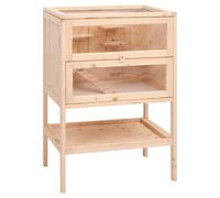 Cage pour hamster 55x40x80 cm Bois massif Sapin vidaXL