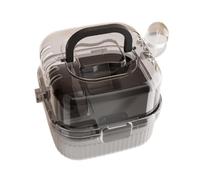 Cage pour Hamster à Deux Niveaux avec Couvercle Transparent Habitat Ouvert Portable Espace Ample pour Exercice Matière PP Robuste Adaptée Petits, Noir