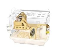 Cage pour hamster - Cage pour hamster syrien | Cage pour hamster nain | Cage transparente pour petite gerbille | Habitat pour hamster pour une observation optimale des animaux de compagnie |