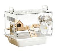 Cage pour hamster - Cage translucide adaptée à tous les animaux - Cage pour petits animaux avec zone de nidification - Pour hamsters, gerbilles, hérissons, chinchillas, lapins, furets