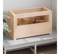 Cage pour hamster en bois massif sapin 60 x 30 x 35 cm - Habitat naturel et stable pour les petits animaux | Bois non traité, acrylique et PVC | Idéal pour une posture adaptée à l'espèce