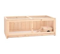 Cage pour hamster en sapin massif 104 x 52 x 38 cm | Avec grille métallique, bac extensible, pour souris du désert, souris, cochons d'Inde