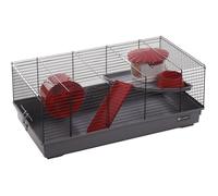 Cage pour Hamster - FLAMINGO - Jing - Compacte - Noir/Gris - 58 x 31,5 x 22,5 cm
