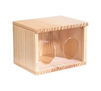 Cage pour hamster, gerbille, petite cachette pour gerbille avec porte transparente | Cabane créative pour chinchilla, cachettes pour petits animaux, maisons pour hamsters et cachettes pour cages