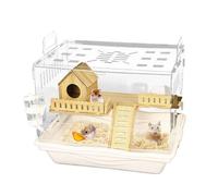 Cage pour hamster - Habitat transparent 1800 g, utilisation optimale de l'espace, maison d'observation claire, enclos pour petits animaux | Logement spacieux pour les familles et les amoureux des