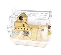 Cage pour hamster, habitat transparent pour petit animal de compagnie pour une observation optimale des animaux de compagnie, hébergement des gerbilles, accessoires respirants pour petits animaux