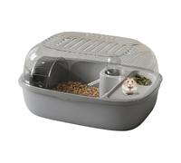 Cage pour hamster nain, maison à 2 étages avec roue d'exercice | Habitat pour petit hamster avec accessoires | pour intérieur, maison, extérieur, appartement, dortoir, voyage