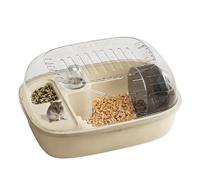 Cage pour hamster nain | Ventilé et ouvert sur le dessus | Habitat pour petit animal | Design qui garantit un grand espace pour petit dortoir, chambre à coucher, salon, balcon, appartement