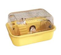 Cage pour hamster - Petit habitat avec couvercle transparent | Enclos anti-échappement pour hamsters, hérissons | Cage de voyage amovible pour la maison/le voyage et la chambre à coucher, accessoires