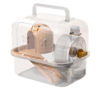 Cage pour hamster portable - boîtier transparent sortant | Voyage, randonnée, marche, valise de porte-vélo en plein air, transparente