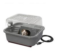 Cage pour hamster - Transparente et silencieuse - Avec roue de course - Habitat chauffant USB pour petits animaux de compagnie - Design confortable avec effet calmant - Enclos d'activités pour jouer