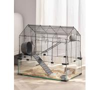 Cage pour hamster VEVOR, vision à 360° Habitat transparent pour hamster Cage pour petits animaux, 58x38x54cm, Maison portable pour hamster, rats, cochons d'Inde