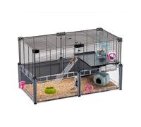 Ferplast Cage Hamster, Cage Souris, Grillage Métallique avec Accessoires - Modulaire, 72,5 x 37,5 xh 42 CM