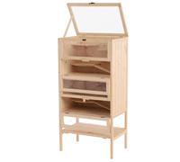 Cage pour hamsters souris petits rongeurs multi-niveaux 5 étages 10 plateformes bois de pin 60 x 40 x 120 cm neuf 83