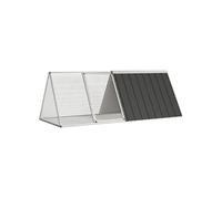 vidaXL Cage pour lapin, clapier 171536 – Anthracite acier, porte à charnière