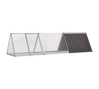 Vidaxl Cage Pour Lapin Anthracite 201,5x80,5x71 Cm Acier Galvanisé