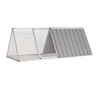 Cage pour Lapin Clapier Maison Enclos Jardin Patio Gris Acier Galvanisé vidaXL