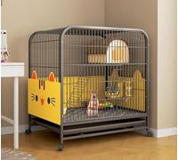 Cage pour lapin, cochon d'Inde avec plateau anti-fuite, design double couche, spacieuse pour 2 lapins, accès et nettoyage faciles, construction durable