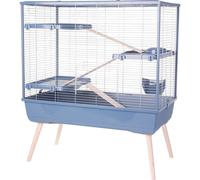 Zolux – Cage rongeur surélevée pour lapin Neolife 100 XL – 3 étages 99×54×114 cm – Bleu