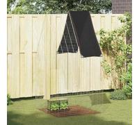 Cage pour Lapins Argenté 100 x 100 x 210 cm Acier galvanisé, enclos Rongeur extérieur avec Compartiment de Rangement et Portes d'accès, Habitat spacieux pour cobayes Hamsters