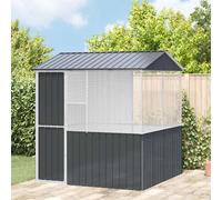 Cage pour oiseaux avec stockage Anthracite Acier galvanisé à moderne vidaXL vida