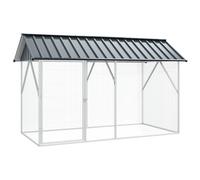 vidaXL Volière pour oiseaux 112x227x141 cm Anthracite Acier