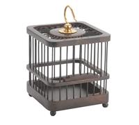 Cage pour Oiseaux. Bird Cages Bamboo Bird Carriers Vintage Square Bird Cage Household Round Birdcages Portable Flight Cage(Square A)