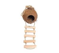 Cage pour Oiseaux. Bird Cages Natural Coconut Birdcages Hanging Bird House Simple Retro Bird House Carrier Portable Creative Bird Cage(B)