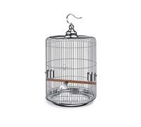 Cage pour Oiseaux. Bird Cages Simple Bird Cage Metal Round Birdcages Large Hanging Bird Carriers Parrot Flight Cage(Round 30cm/11.8in)