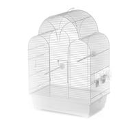 duvoplus, Cage Sonia 45x28x63cm Blanc/Blanc, Oiseaux, Blanc/Blanc, Oiseaux