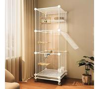 Cage pour perroquet avec roulettes, plateau et niche, bol spacieux pour oiseaux