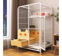 Cage pour Petits Animaux, Cage for Chat, Parc for furets, Facile à Nettoyer, Noir, intérieur/extérieur, Chats/furets/cobayes/Lapins(Black,78 * 55 * 133cm)