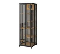 Cage pour Petits Animaux Cage for Chat Villa en Verre Super Grand Espace litière for Chat Armoire à Trois étages ménage intérieur (C) Cage pour Chat