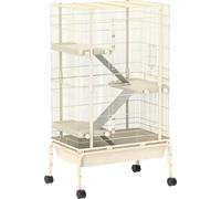 Cage pour petits animaux, cage pour rongeurs Cage pour furets avec 3 rampes Cage pour souris avec plateau coulissant, mangeoire, bouteille d'eau, cage avec accessoires pour chinchilla, écureuil, hamst