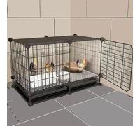 Cage pour petits animaux de grande taille - Poulailler en fer et résine PP avec plateau coulissant et coussin en maille cryptée pour une utilisation en intérieur ou en extérieur
