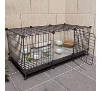 Cage pour petits animaux de grande taille - Poulailler en fer et résine PP avec plateau coulissant et coussin en maille cryptée pour une utilisation en intérieur ou en extérieur