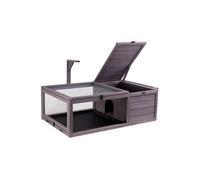 Cage Pour Petits Animaux En Bois Pour Tortues Avec Support d'Eclairage Suspendu