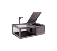 Cage Pour Petits Animaux En Bois Pour Tortues Avec Support d'Eclairage Suspendu