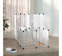 Cage pour Petits Animaux Transparent 142x74x93 cm PP et Acier Clapier vidaXL