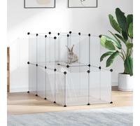 Cage pour Petits Animaux Transparent 142x74x93 cm PP et Acier Clapier vidaXL