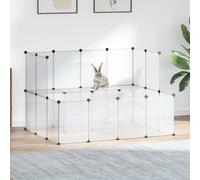 Cage pour Petits Animaux Transparent 143x107x93 cm PP et Acier Clapier vidaXL