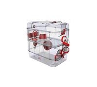 ZOLUX Cage sur 2 étages Rody3 duo pour hamsters, souris et gerbilles - L 41 x p 27 x h 40,5 cm - Grenadine