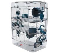 Cage sur 3 étages - ZOLUX - Rody3 trio - Pour hamsters, souris et gerbilles - L 41 x p 27 x h 53 cm - Bleu