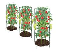 Cage pour plantes de tomates - Treillis pour pots de jardin | Support robuste 3 pièces pour grimper, pivoine, concombre, légumes, haricots, rose, extérieur, pelouse, terrasse, lits de jardinage