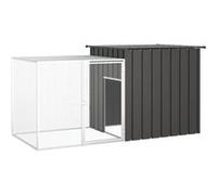 Vidaxl Cage Pour Poules Anthracite 200x91x100 Cm Acier Galvanisé